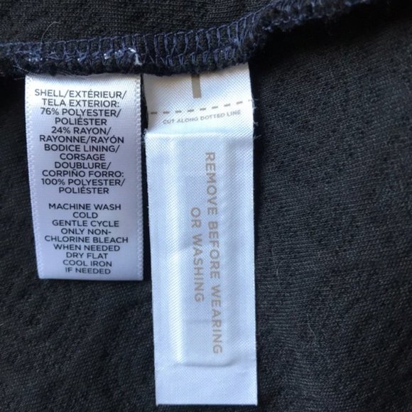 NWT LOFT Zipper Textured Dress Size 4 NAVY - Picture 7 of 7